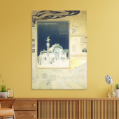 Het paviljoen Stadtbahn in Wenen Canvas Afdruk (Insitu (Woonkamer))