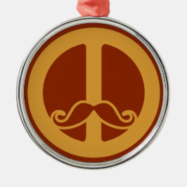 Het Peace Stache-ornament Metalen Ornament