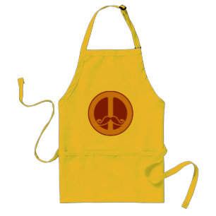 Het Peace Stache-schort - kies stijl, kleur Standaard Schort