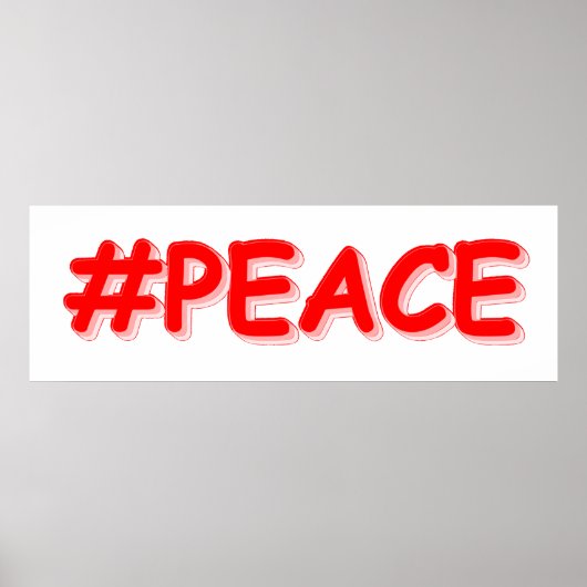 Het "#PEACE" verkiesbare ontwerp. Canvas kopen Afd Poster (Voorkant)