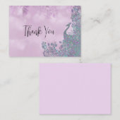 Het Peacock bedankt Notitiekaartje (Voorkant / Achterkant)