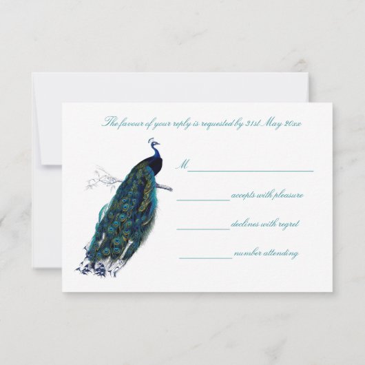 Het Peacock-Collectie RSVP (Achterkant)