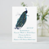 Het Peacock-Collectie RSVP Kaartje (Staand voorkant)