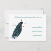 Het Peacock-Collectie RSVP Kaartje (Achterkant)