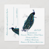 Het Peacock-Collectie RSVP Kaartje (Voorkant / Achterkant)