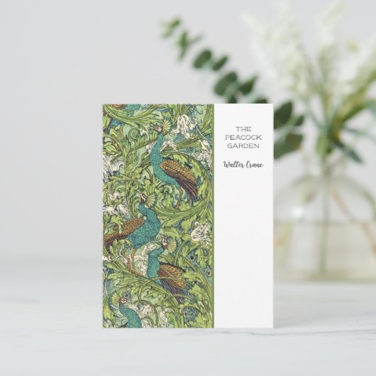 Het Peacock Garden Walter Crane Briefkaart (Staand voorkant)
