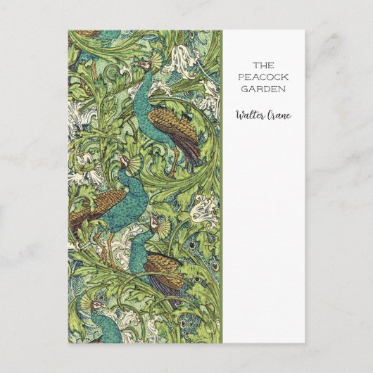 Het Peacock Garden Walter Crane Briefkaart (Voorkant)