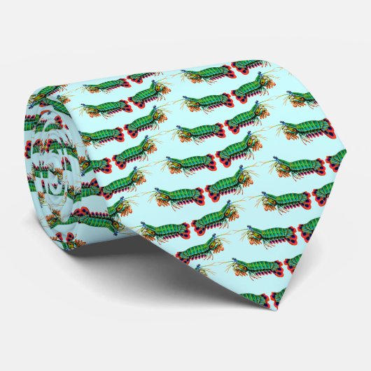 Het Peacock Mantis Shrimp Stropdas (Opgerold)