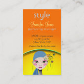 Het Peacock-meisje, Visitekaartje (Achterkant)