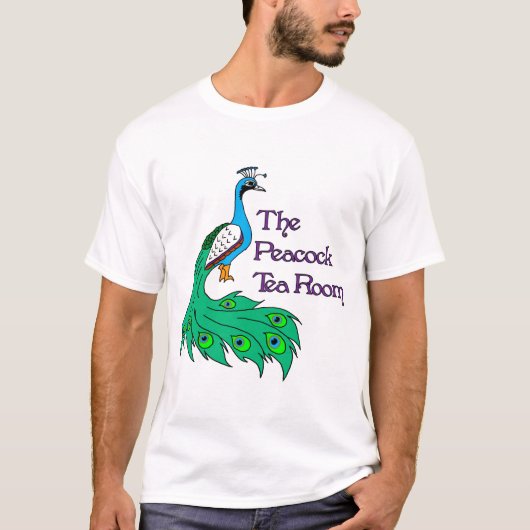 Het Peacock Tea Room Man Logo T shirt (Voorkant)