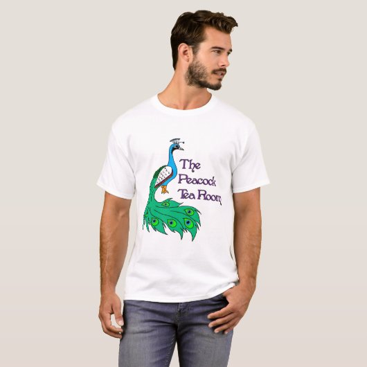 Het Peacock Tea Room Man Logo T shirt (Voorkant volledig)