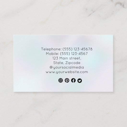 Het Pearl Pattern Visitekaartje (Achterkant)