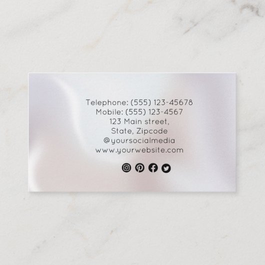 Het Pearl Pattern Visitekaartje (Achterkant)