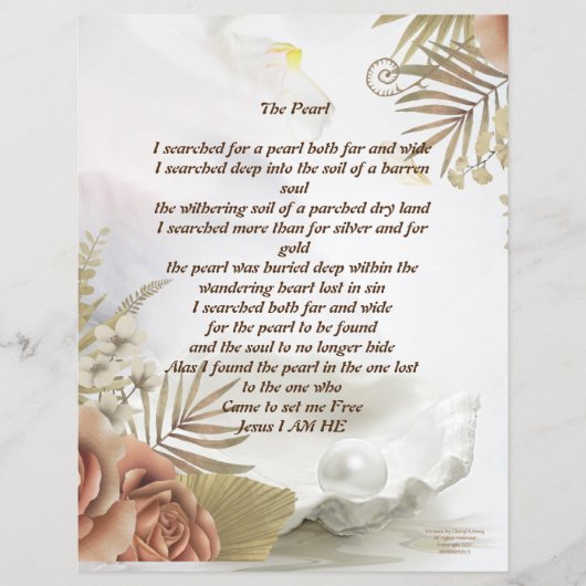 Het Pearl Personalized Briefpapier (Voorkant)