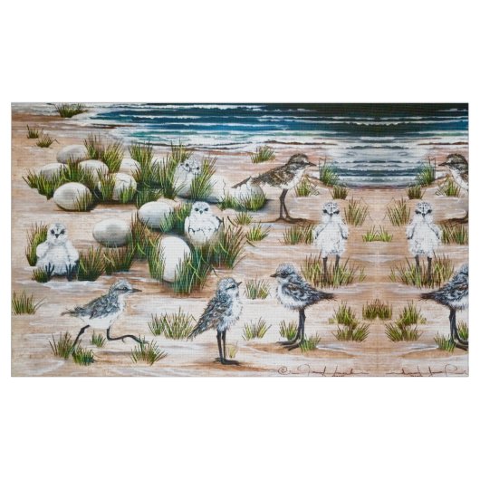 Het Peeps Strand Nest Weefsel Stof (Fat Quarter)