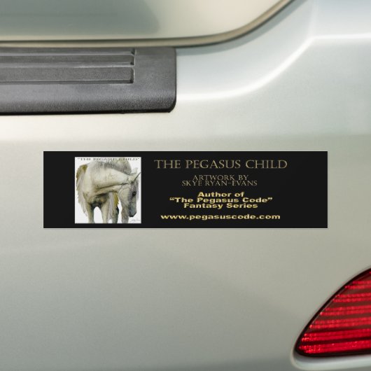 "HET PEGASUS KIND" Bumpersticker 2 (Op auto)