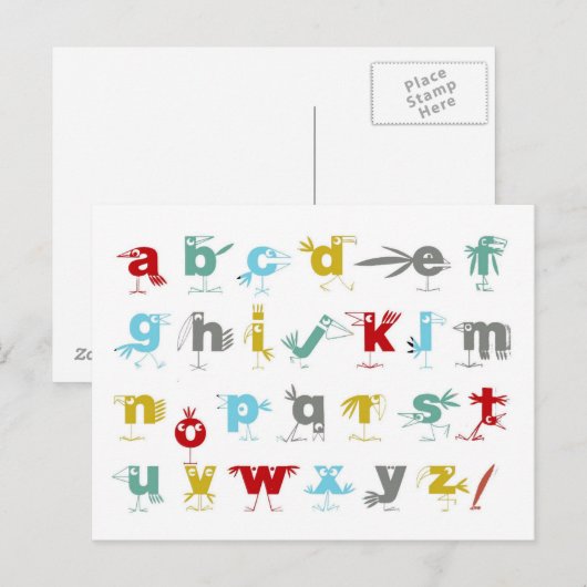Het Pelican Alphabet Briefkaart (Voorkant / Achterkant)