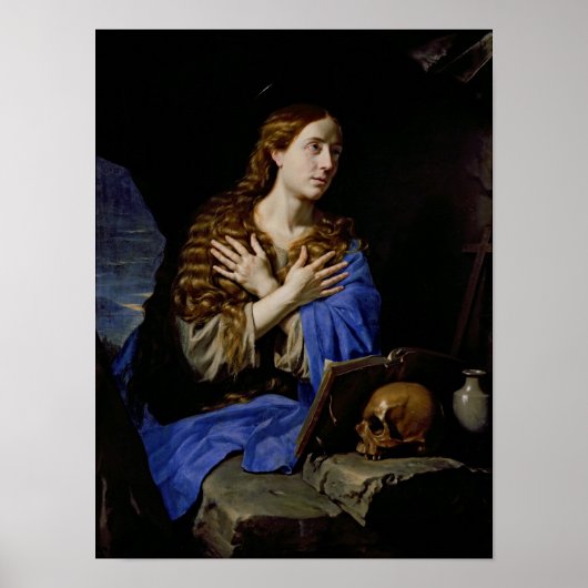 Het Penitent Magdalene, 1657 Poster (Voorkant)