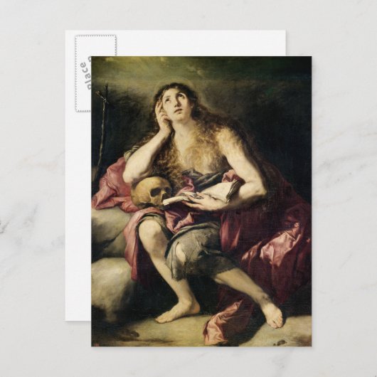 Het Penitent Magdalene Briefkaart (Voorkant / Achterkant)