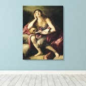 Het Penitent Magdalene Canvas Afdruk (Insitu (Houten vloer))
