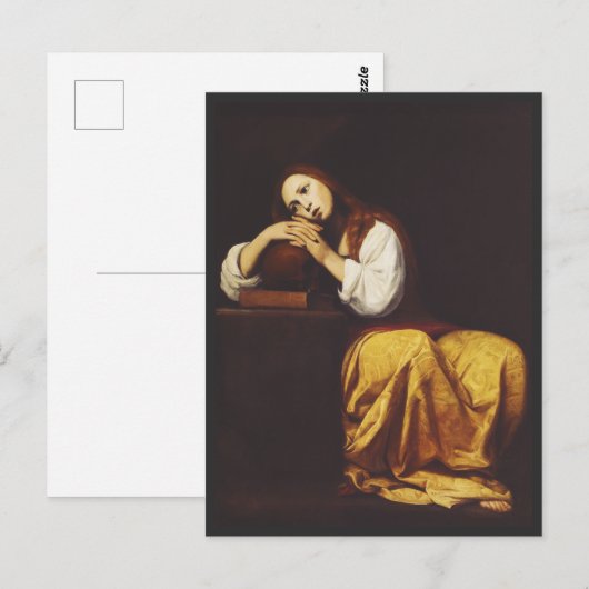 Het Penitent Mary Magdalene door Giacomo Galli Briefkaart (Voorkant / Achterkant)