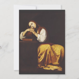 Het Penitent Mary Magdalene door Giacomo Galli Feestdagenkaart
