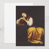 Het Penitent Mary Magdalene door Giacomo Galli Feestdagenkaart (Voorkant / Achterkant)