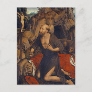 Het Penitentie van St. Jerome door Hans Memling Briefkaart
