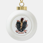 Het penselen van de as keramische bal ornament (Voorkant)