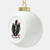 Het penselen van de as keramische bal ornament (Rechts)