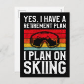 Het pensioenplan voor Snow Ski dat ik van plan be Feestdagenkaart (Voorkant / Achterkant)
