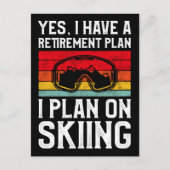 Het pensioenplan voor Snow Ski dat ik van plan be Feestdagenkaart (Voorkant)