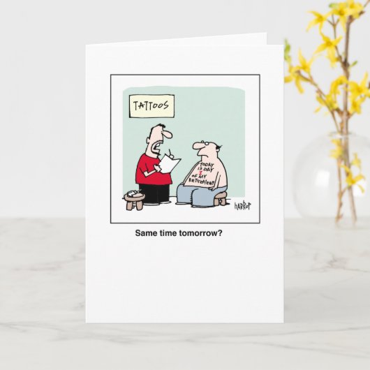 Het pensioneringstattoo kaart (Gele Bloem)