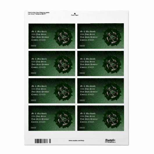 Het Pentacle en de Ivy Etiket (Full Sheet)