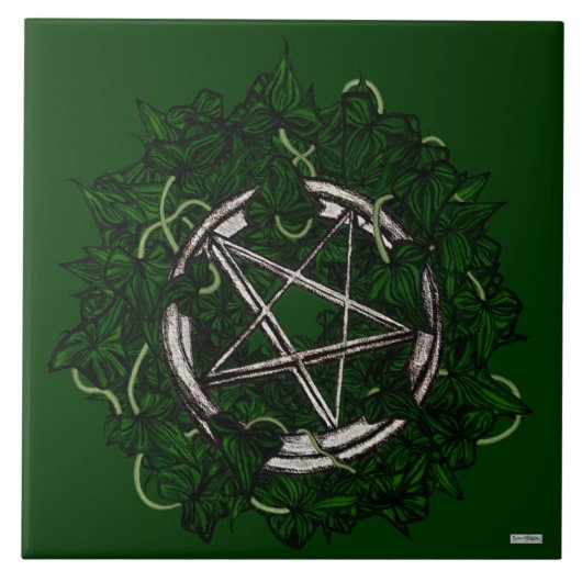 Het Pentacle en de Ivy Tegeltje (Voorkant)