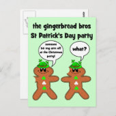het peperkoek bros St Patrick's Day feest Briefkaart (Voorkant / Achterkant)