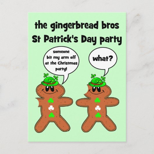 het peperkoek bros St Patrick's Day feest Briefkaart (Voorkant)