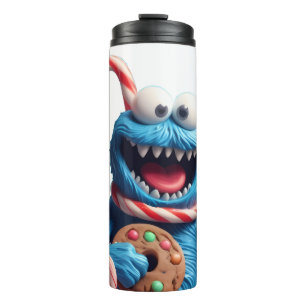 Het Peperkoek Monster Grappige Kerst Kunst Thermosbeker