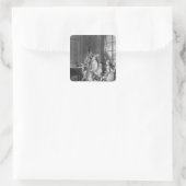 Het perfecte akkoord vierkante sticker (Tas)