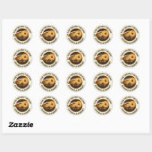 Het Perfecte Blend Coffee Donut Huwelijk Ronde Sticker (Vel)