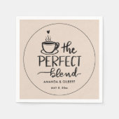 Het perfecte blend Script Kraft Paper Wedding Napk Servet (Voorkant)