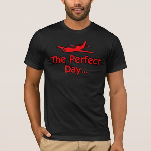 Het Perfecte Dag Vliegtuig T-shirt (Voorkant)