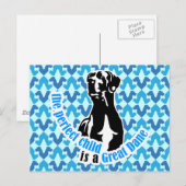 Het perfecte kind is een geweldige dane briefkaart (Voorkant / Achterkant)