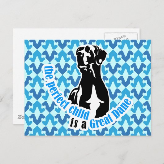 Het perfecte kind is een geweldige dane briefkaart (Voorkant / Achterkant)