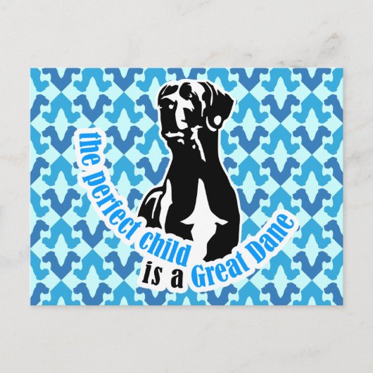 Het perfecte kind is een geweldige dane briefkaart (Voorkant)