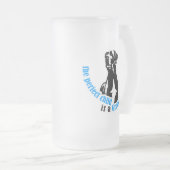 Het perfecte kind is een geweldige dane matglas bierpul (Voorkant rechts)