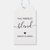 Het perfecte Label voor overvloeikoffie, bruiloft, Cadeaulabel (Voorkant)