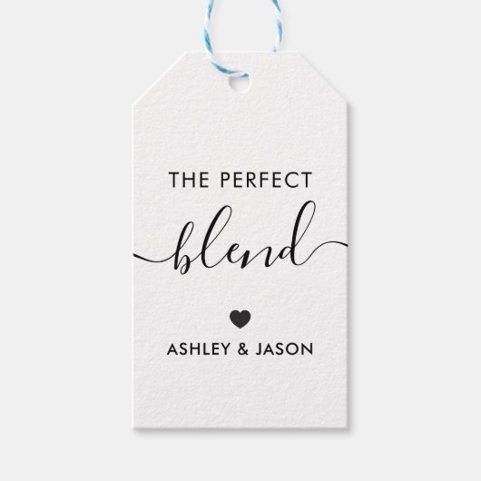 Het perfecte Label voor overvloeikoffie, bruiloft, Cadeaulabel (Voorkant)