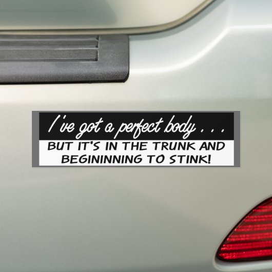Het perfecte lichaam bumpersticker (Op auto)