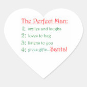 Het perfecte Man Hart Sticker (Voorkant)